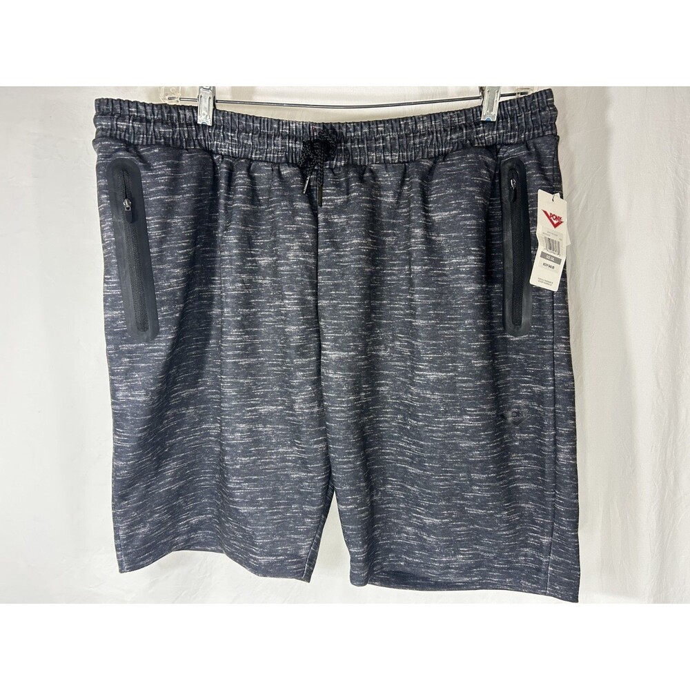 Pony Men’s 2XL Black Knit Fleece Performance Shorts NWT Athletic Training Gym